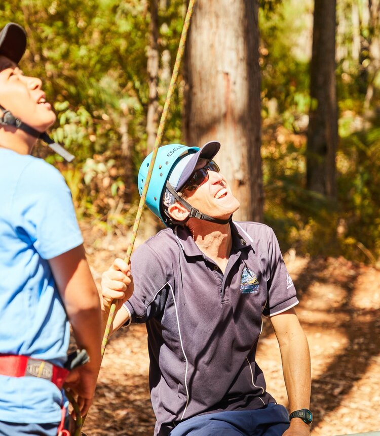 Nanga Bush Camp bouldering wall instructor